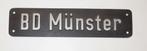 Bordje Duitse Stoomloc BD Münster, Ophalen of Verzenden, Nieuw, Trein, Overige typen