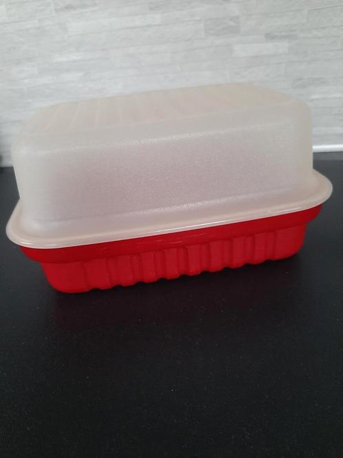 Tupperware kaasdoos kaaskornuit rood / doorzichtig, Huis en Inrichting, Keuken | Tupperware, Zo goed als nieuw, Ophalen of Verzenden