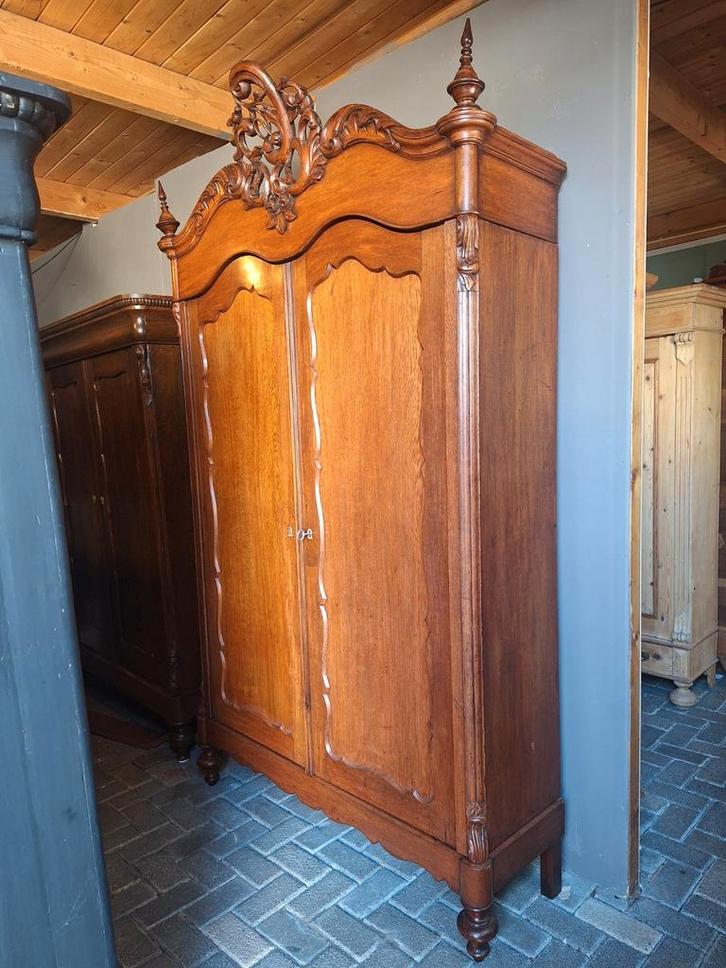 Biedermeier mahonie kuifkast linnenkast demontabel!, Antiek en Kunst, Antiek | Meubels | Kasten, Ophalen of Verzenden