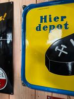 Te koop emaillebord Union briquettes, Ophalen of Verzenden, Zo goed als nieuw, Reclamebord