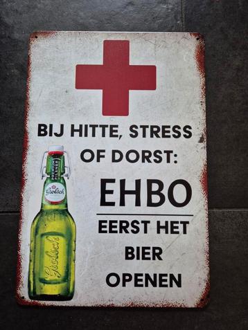 Eerst het bier openen grolsch reclamebord beschikbaar voor biedingen