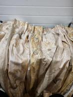 gordijnen 2x met prent grijs creme, Huis en Inrichting, Stoffering | Gordijnen en Lamellen, Ophalen of Verzenden, 'T Olde Gre-j