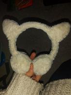 Oorwarmers kind wit met oortjes, Ophalen of Verzenden, Gebruikt, Jongen of Meisje, Muts