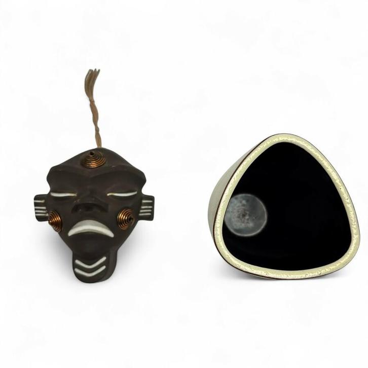 Jaap Ravelli aardewerken masker en een vaas, Antiek en Kunst, Antiek | Keramiek en Aardewerk, Ophalen of Verzenden