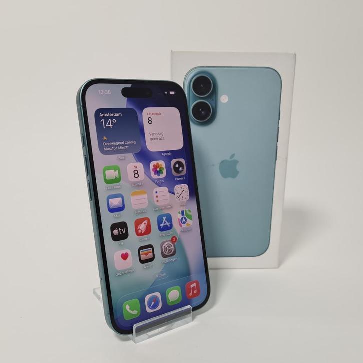Apple iPhone 16 128GB Teal | Apple Care | Accu 100%, Telecommunicatie, Mobiele telefoons | Hoesjes en Frontjes | Apple iPhone