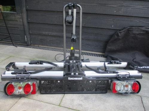 fietsendrager voor 2 elektrische fietsen Bosal+tas, Auto diversen, Fietsendragers, Gebruikt, Trekhaakdrager, 2 fietsen, Brede banden