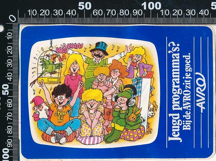 Sticker: Avro - Jeugd programmas, Verzamelen, Stickers, Zo goed als nieuw, Film, Tv of Omroep, Ophalen of Verzenden