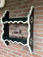 Muur Rek bloemen of decoratie, handgemaakt Staphorst Melkrek, Huis en Inrichting, Met plank(en), 100 tot 150 cm, Nieuw, 50 tot 100 cm