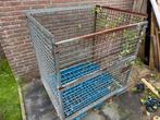 Metalen Draadkooi met Plastic Pallet stapelbaar, Ophalen, Gebruikt, 100 cm of meer, 60 cm of meer