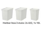 bakken Ikea, 3 stuks, 2 maten, Huis en Inrichting, Woonaccessoires | Prullenbakken, Ophalen, Zo goed als nieuw, Kunststof, Minder dan 50 cm
