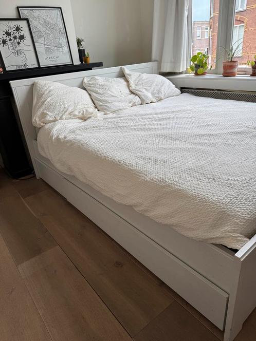 2-persoonsbed met opbergruimte Ikea Malm (OPHALEN 5,6,7 SEP), Huis en Inrichting, Slaapkamer | Bedden, Gebruikt, Tweepersoons