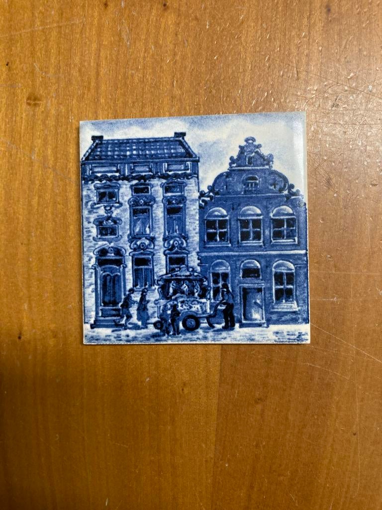 KLM Tegel Delfts Blauw Onderzetter, Ophalen of Verzenden