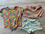 WE/H&M shirtje + 2 broekjes maat 110-116, Kinderen en Baby's, Kinderkleding | Maat 110, WE, Meisje, Ophalen of Verzenden, Zo goed als nieuw