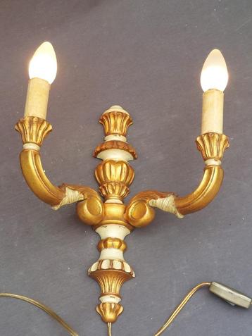 florentijns Venetiaanse Houten Wandlamp Italiaans beschikbaar voor biedingen