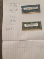 2x 4GB DDR3 Laptop RAM - Hynix & MT - 12800, Gebruikt, DDR3, Ophalen of Verzenden, Laptop