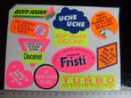 20x fiets sticker nutricia chocomel fristi humor vintage, Verzenden, Zo goed als nieuw, Merk