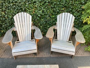 2 Tuinstoelen Canada Comfy Chairs van red ceder + Kussens beschikbaar voor biedingen