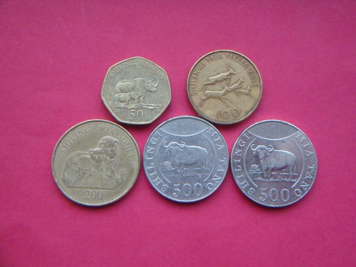 Tanzania setje munten 50, 100, 200 en 500 Shilling 2014/2019, Postzegels en Munten, Munten | Afrika, Setje, Overige landen, Verzenden