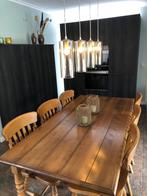 Eethoek tafel en 6 stoelen, Huis en Inrichting, Tafels | Eettafels, Ophalen, Eikenhout, 50 tot 100 cm, Vijf personen of meer