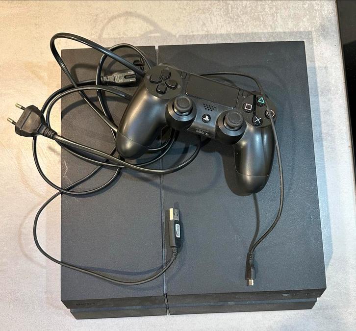 PS4 Console met Controller, Spelcomputers en Games, Spelcomputers | Sony PlayStation 4, Gebruikt, Original, 500 GB, Met 1 controller
