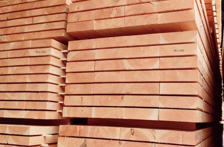 Zware Douglas Balken 90 x 300 mm uit voorraad leverbaar, Doe-het-zelf en Verbouw, Hout en Planken, Nieuw, Balk, Overige houtsoorten