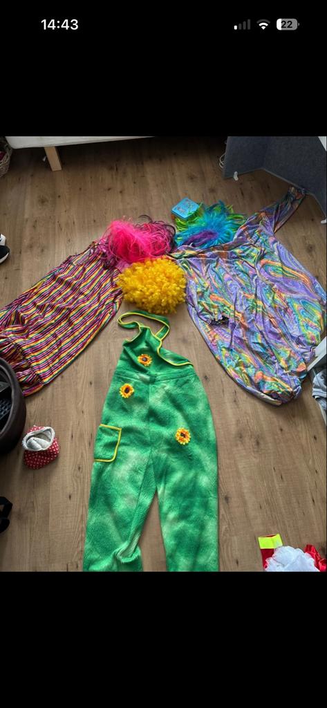 3 clownspakken # carnaval, Kleding | Dames, Carnavalskleding en Feestkleding, Ophalen of Verzenden, Zo goed als nieuw, Carnaval