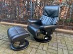 Sublieme Stressless ‘Vegas’ relaxfauteuil & hocker, Huis en Inrichting, Fauteuils, Ophalen of Verzenden, Zo goed als nieuw, 50 tot 75 cm
