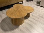 SALONTAFELS rond set van 3 blank mango 70 CM actie prijs, 1 of 2 laden, Minder dan 100 cm, 50 tot 75 cm, Salontafelset 3 maten massief mango 70 x70 speciale prijs