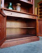 Hoge notariskast | Servieskast - Engels kantoor #2724, Antiek en Kunst, Antiek | Meubels | Kasten, Ophalen of Verzenden