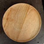 Houten plateau schaal op voet, Huis en Inrichting, Ophalen of Verzenden, Rond, Hout