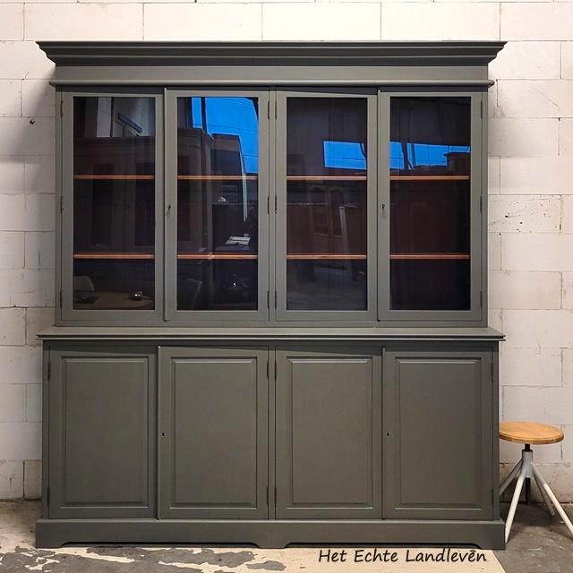 Grote Vitrinekast – Strak Design – In Elke Kleur Leverbaar, Huis en Inrichting, Kasten | Buffetkasten, Nieuw, 200 cm of meer, 25 tot 50 cm