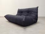 Ligne Roset Togo set - 2 seater - blue pinstripe fabric, Ophalen of Verzenden, Zo goed als nieuw, Stof