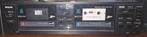 Philips Stereo Dual Cassette Deck FC563 met surround speaker, Ophalen, Dubbel, Philips, Tiptoetsen
