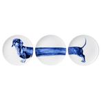 Nieuw, Heinen Delfts Blauw, Wandborden Teckel, set van 3, Ophalen of Verzenden, Industrieweg 7, 3881LB Putten, Info@heinendelftsblauw.nl