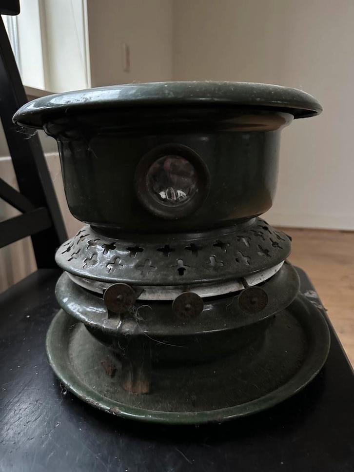 Oude petroleumstel - decoratief, Antiek en Kunst, Antiek | Emaille, Ophalen