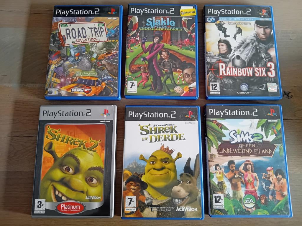 6 Originele PS2 Games + Gratis Race Diver  - Goede Staat, Spelcomputers en Games, Games | Sony PlayStation 2, Zo goed als nieuw