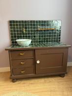 Vintage betegelde speelkeuken, Ophalen, Zo goed als nieuw