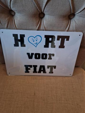 Hart voor Fiat reclamebord beschikbaar voor biedingen