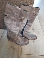 Hoge leren dames laarzen maat 38, Ophalen of Verzenden, Zo goed als nieuw, Grijs, Hoge laarzen