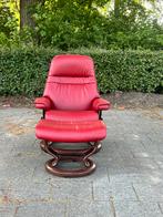 Stressles relax fauteuil met voetenbank- Nieuwstaat, Ophalen of Verzenden, Zo goed als nieuw