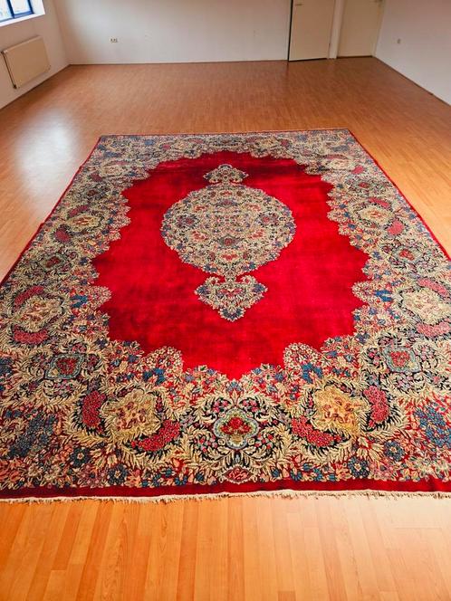Perzisch Handgeknoopt Kirman Tapijt. Enorm groot! Heel Uniek, Huis en Inrichting, Stoffering | Tapijten en Kleden, Zo goed als nieuw
