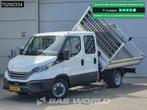 Iveco Daily 35C21 3-Zijdige Kipper Dubbel Cabine 210PK 3.0L, Auto's, Bestelauto's, Automaat, Stof, Euro 6, Iveco