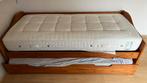 Grenen ledikant met uitschuifbaar bed 90x200 lattenbodem, Ophalen, Gebruikt, 90 cm, Eenpersoons