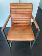 Lederen stoelen eettafel 4 stuks, Ophalen, Gebruikt, Bruin, Vijf, Zes of meer stoelen