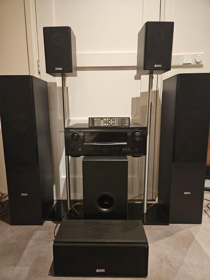 Denon AVR-1911 & Skytec 5.1 Cinema Set, Audio, Tv en Foto, Luidsprekers, Zo goed als nieuw, Complete surroundset, 120 watt of meer