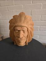 Houten Indianen hoofd, Antiek en Kunst, Kunst | Beelden en Houtsnijwerken, Ophalen