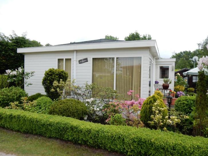 Groot Dubbel Chalet, Caravans en Kamperen, Stacaravans, tot en met 4, Ophalen of Verzenden