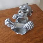 Vintage Bestekringen - Haan, Konijn, Hert, Ophalen of Verzenden, Gebruikt, Rvs of Chroom, Los bestek