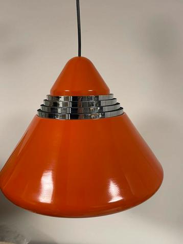Vintage hanglamp van Alfred Kalthoff , Staff oranje jaren 60 beschikbaar voor biedingen