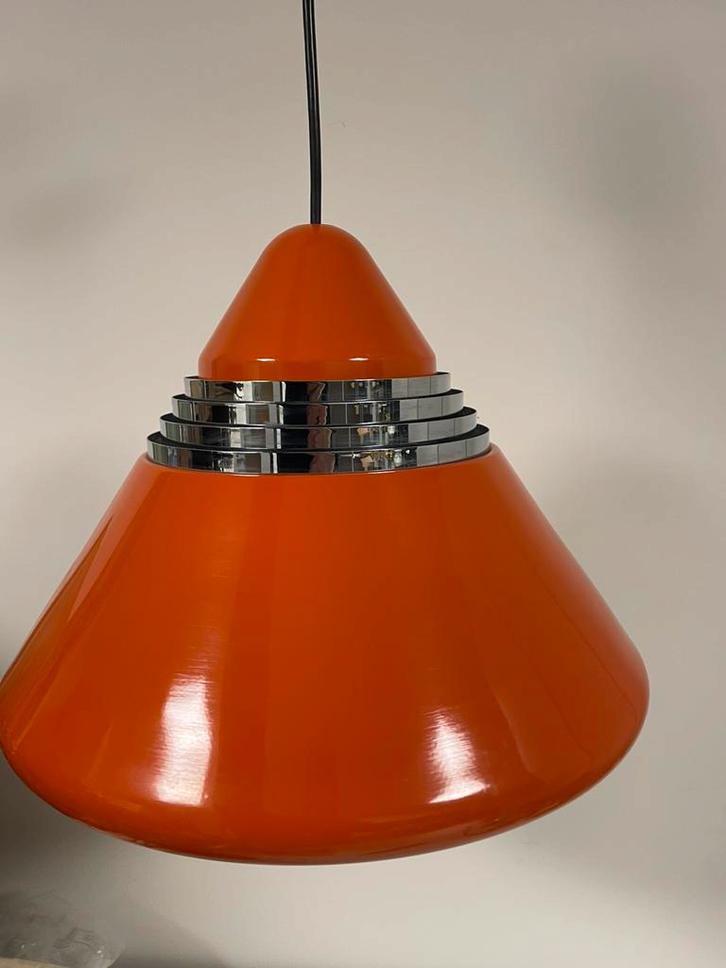 Vintage hanglamp van Alfred Kalthoff , Staff oranje jaren 60, Huis en Inrichting, Lampen | Hanglampen, Zo goed als nieuw, Minder dan 50 cm